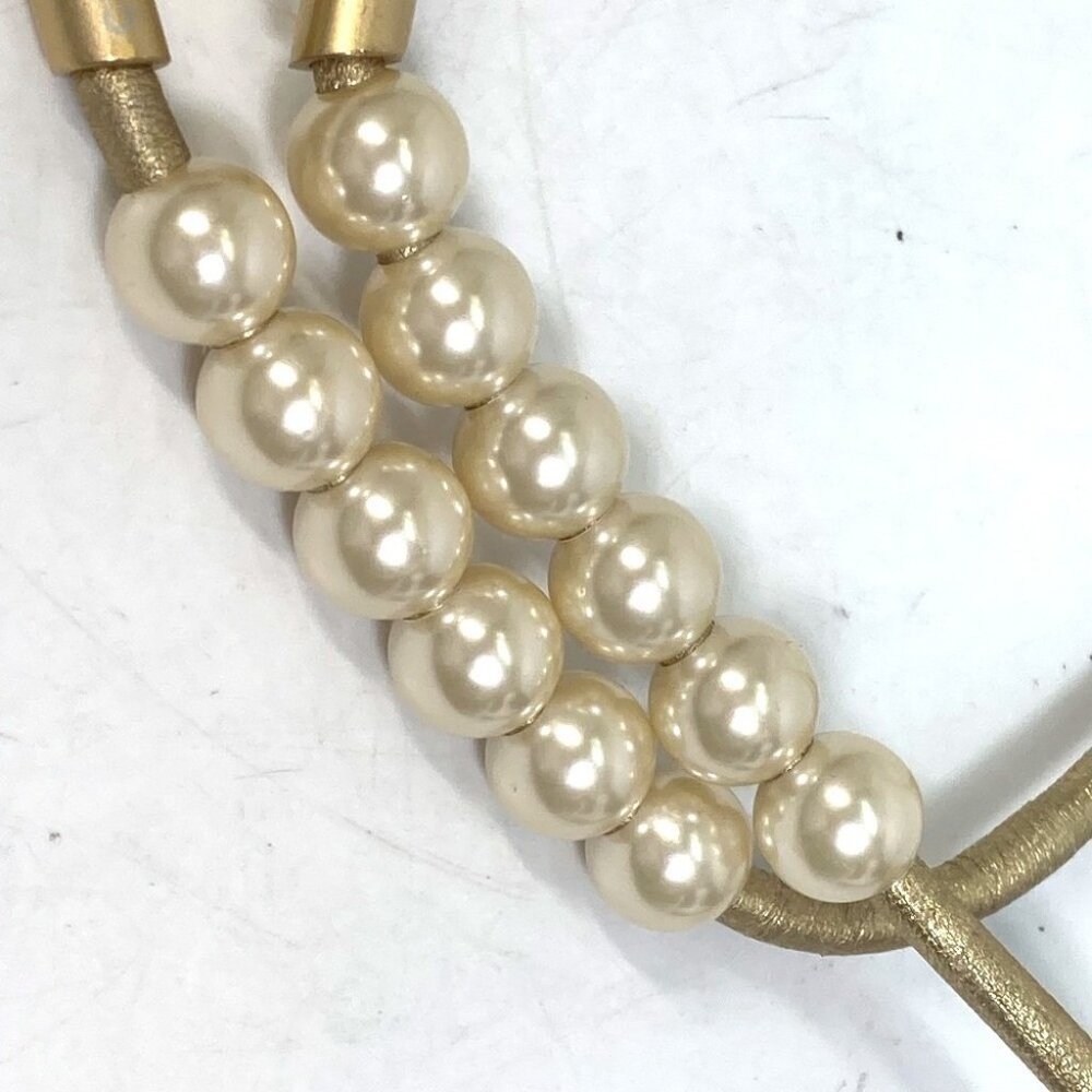 CHANEL 01C Faux pearl belt Leather Gold - Picture 5 of 12